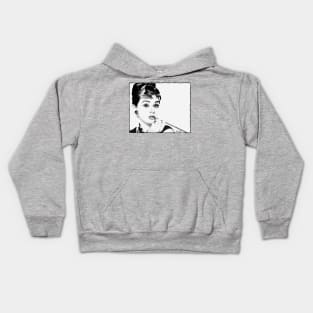 AUDREY HEPBURN PORTRAIT Kids Hoodie